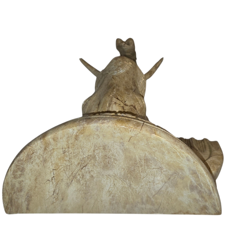 Elephant Head Resin Decorative Wall Shelf Faux Carved Old World Style Tusks NEW - Picture 3 of 9